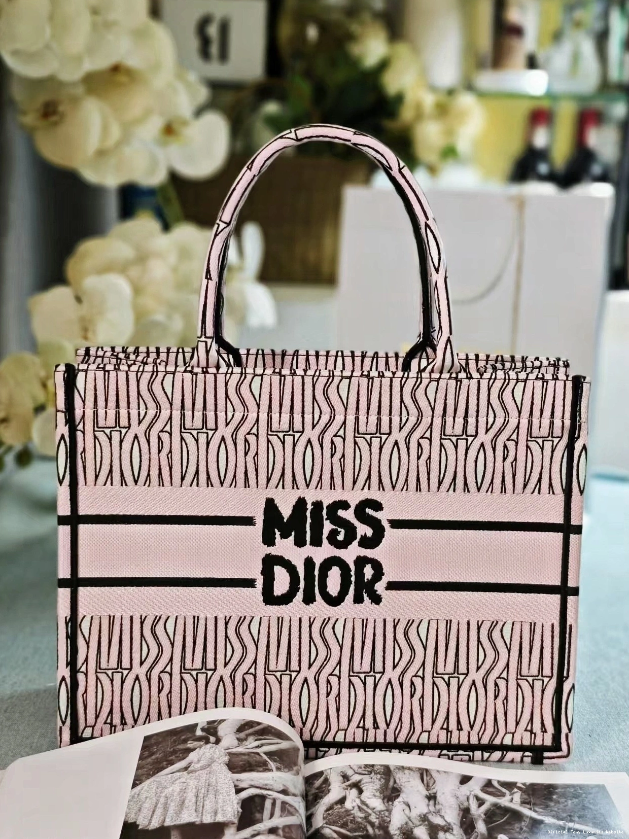 Tony Luxuries BOOK MEDIUM diro TOTE-36.5X27.5X16.5CM 0803